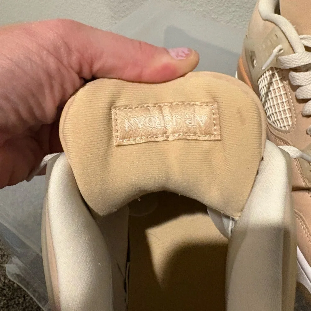 Jordan Women's Sneakers in Tan and White - Picture 5 of 12